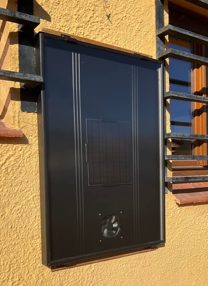 Luftkollektor OS20 Solarlufterhitzer, Luftventilator mit LCD-Thermostat: Heizung, Klimaanlage, Klimaanlage, Abluftventilator, Ventilator, Wärmepaneel, Luftentfeuchter, Wärmepumpe, Belüftung, Entfeuchtung, Wasserentfeuchtung, Dachboden, Dachentlüftungsgieb