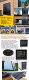 Luchtcollector OS32 Zonne-luchtverwarmer, luchtventilator met LCD-thermostaat: verwarming airconditioning Afzuigventilator Ventilator Thermisch paneel Ontvochtiger Warmtepomp Ventilatie Ontvochtiging water Zolderdak ontluchtingsgevel